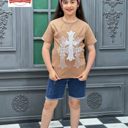 خرید عمده تیشرت پنبه سه گل - تاپ و تیشرت دخترانه عمده