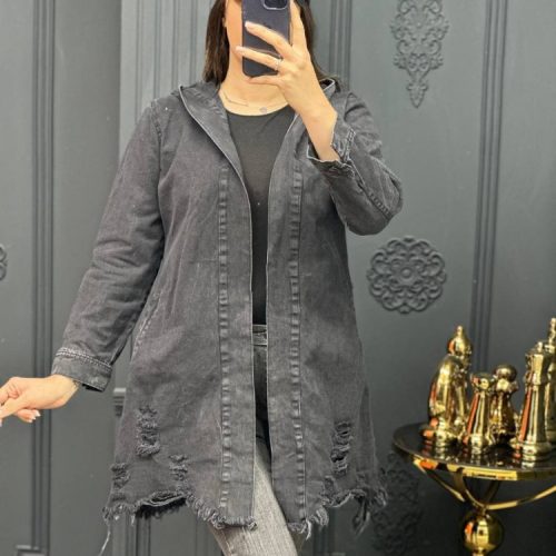فروش عمده مانتو لی کلاهدار زنانه - مانتو زنانه عمده