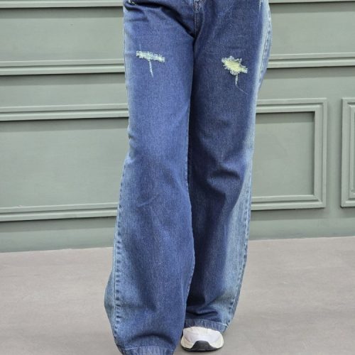 فروش عمده شلوار لی فول بگ زنانه کد 131728