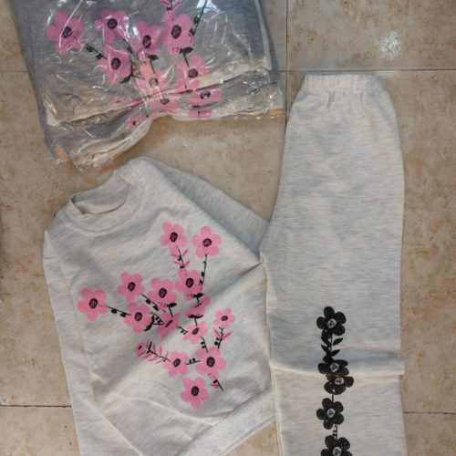 ست بلوز شلوار دخترانه کد 134468 - خرید ست بلوز شلوار دخترانه عمده