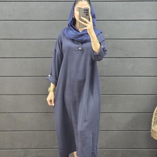 کفتان آستین پاکتی کد 135407 - خرید مانتو زنانه عمده