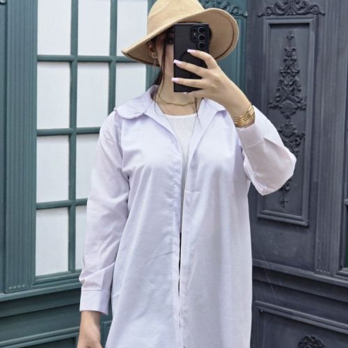 مانتو داکرون جلو باز کد 138400 - خرید شومیز زنانه عمده