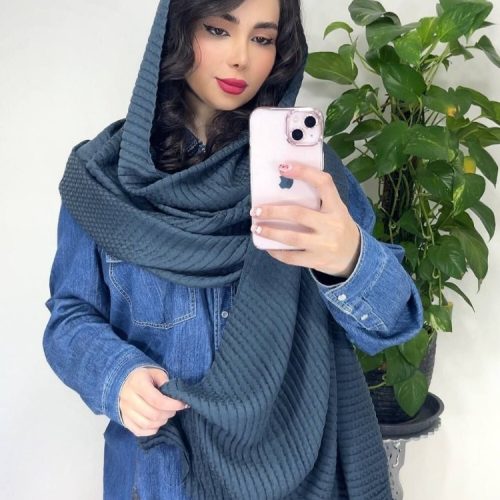 شال پلیسه صدفی کد 140211 - خرید شال و روسری زنانه عمده