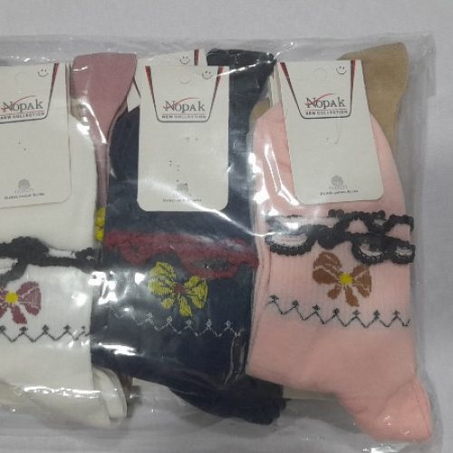 جوراب زنانه نيم ساق کد 135676 - خرید جوراب زنانه عمده