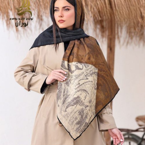 خرید عمده روسری نخی پاییزه دست دوز اعلاء
