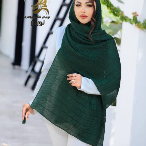 خرید عمده شال پاییزه سیااسکارف پلیسه اعلاء