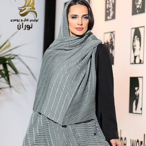 خرید عمده شال نخی پلیسه لانا ساده اعلاء