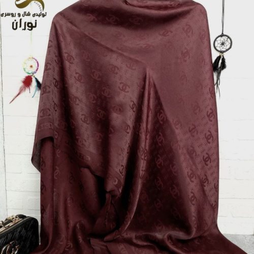 خرید عمده شال ژاکارد زرشکی اعلاء