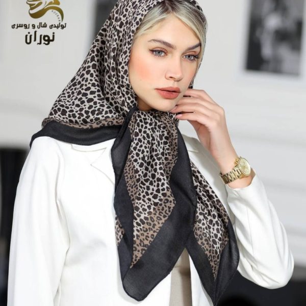 خرید عمده روسری کرپ نخ سیا اسکارف اعلاء