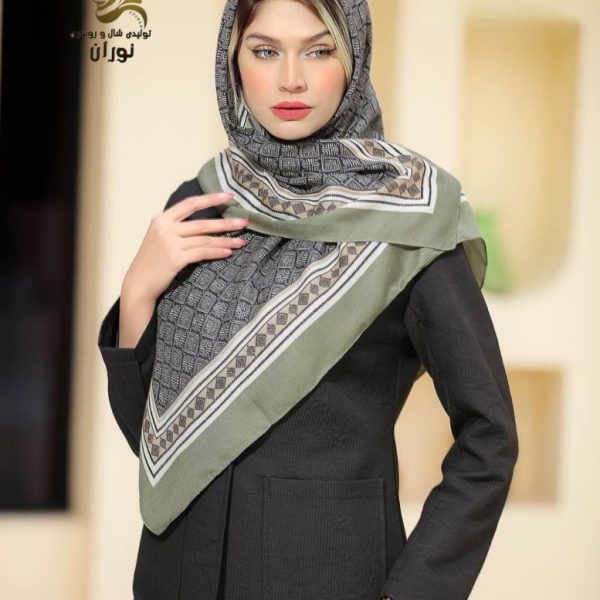 روسری کرپ نخ سیا اسکارف اعلاء