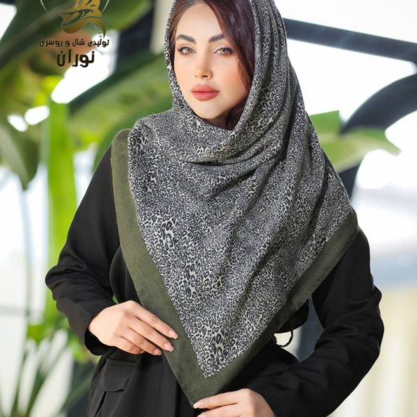 روسری کرپ نخ سیا اسکارف اعلاء