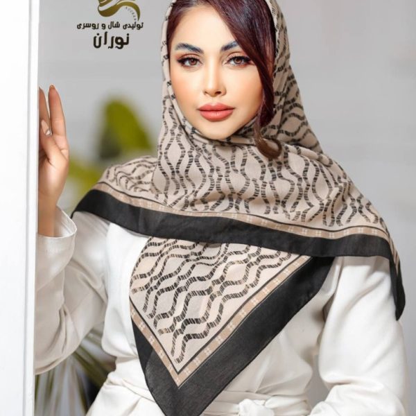 روسری کرپ نخ سیا اسکارف اعلاء