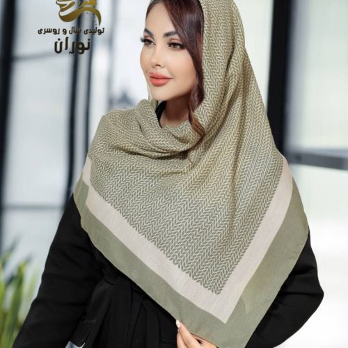روسری کرپ نخ سیا اسکارف اعلاء