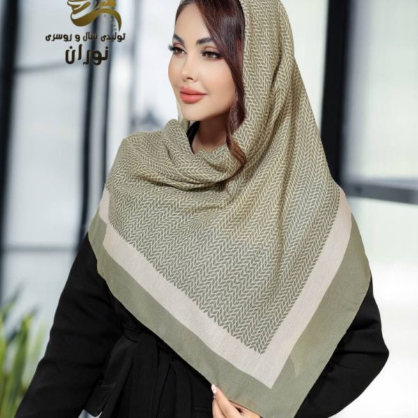 روسری کرپ نخ سیا اسکارف اعلاء