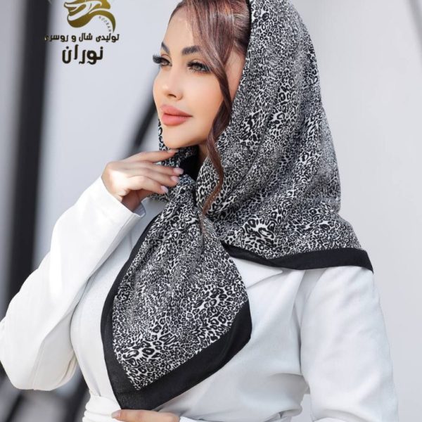 خرید عمده روسری کرپ نخ سیا اسکارف اعلاء