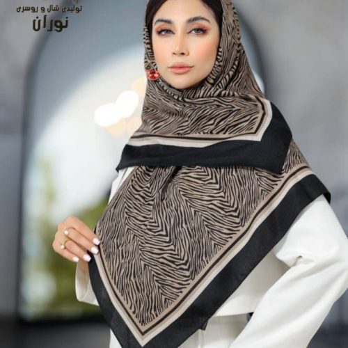 خرید عمده روسری کرپ نخ سیا اسکارف اعلاء
