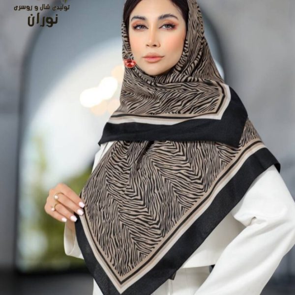 خرید عمده روسری کرپ نخ سیا اسکارف اعلاء