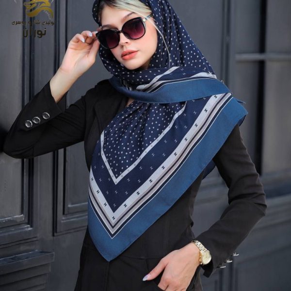 خرید عمده روسری کرپ نخ سیا اسکارف اعلاء