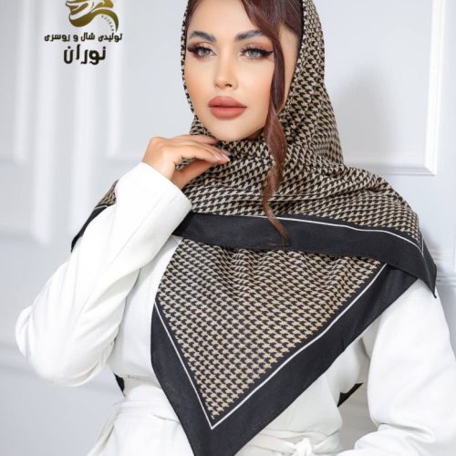 خرید عمده روسری کرپ نخ سیا اسکارف اعلاء