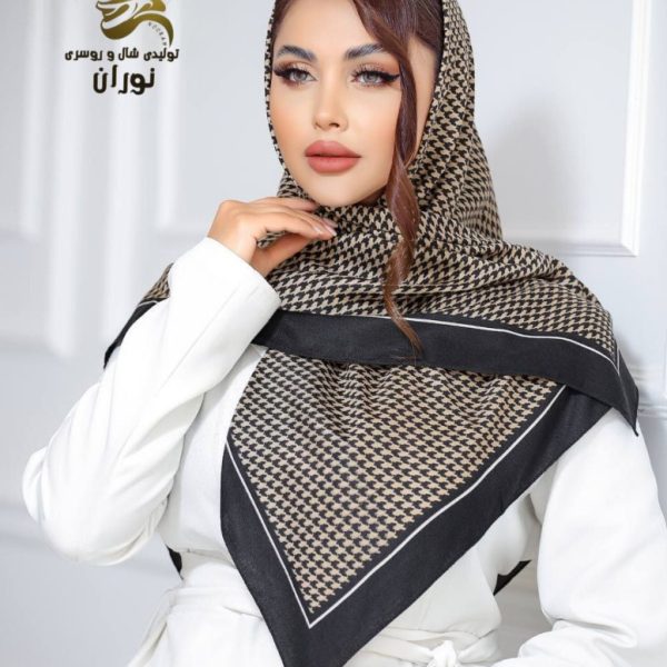 خرید عمده روسری کرپ نخ سیا اسکارف اعلاء