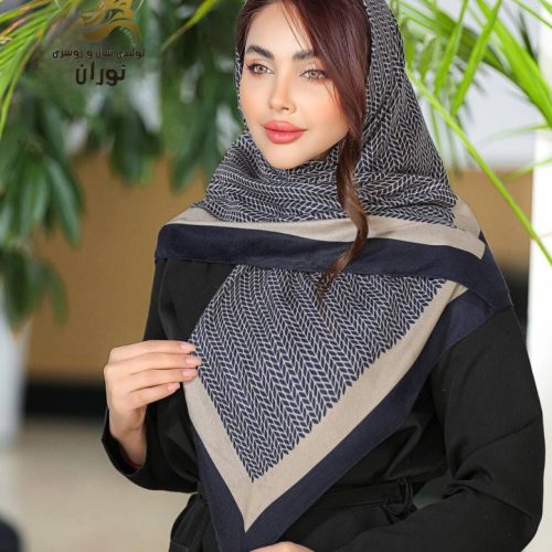 خرید عمده روسری کرپ نخ سیا اسکارف اعلاء