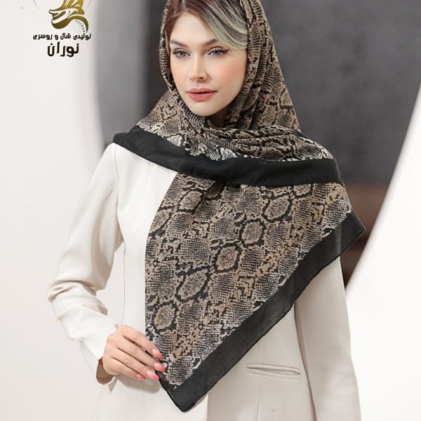 خرید عمده روسری کرپ نخ سیا اسکارف اعلاء