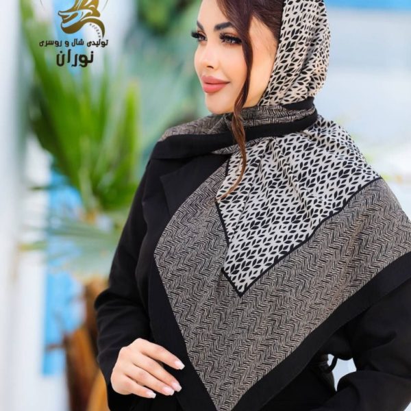 خرید عمده روسری کرپ نخ سیا اسکارف اعلاء