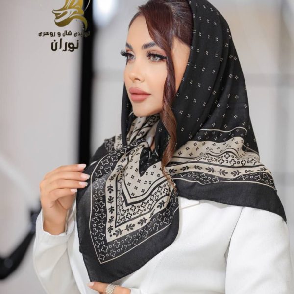 خرید عمده روسری کرپ نخ سیا اسکارف اعلاء