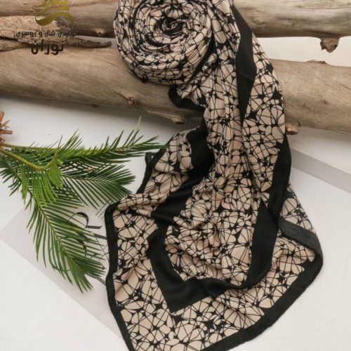 خرید عمده روسری نخی سیا اسکارف منگوله دار اعلاء