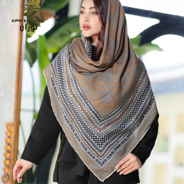 خرید عمده روسری نخی پاییزه دست دوز اعلاء