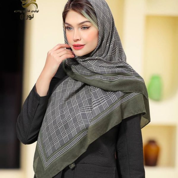 روسری کرپ نخ سیا اسکارف اعلاء