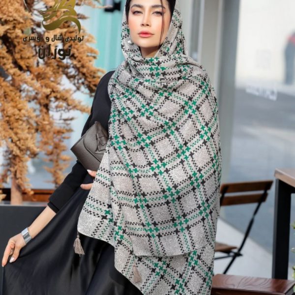 خرید عمده شال نخی پاییزه منگوله دار اعلاء
