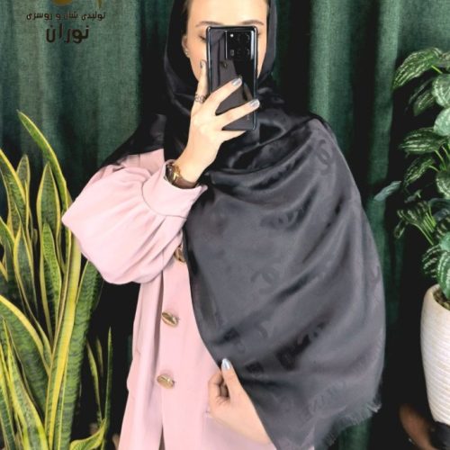خرید عمده شال ژاکارد مشکی اعلاء - شال و روسری زنانه عمده
