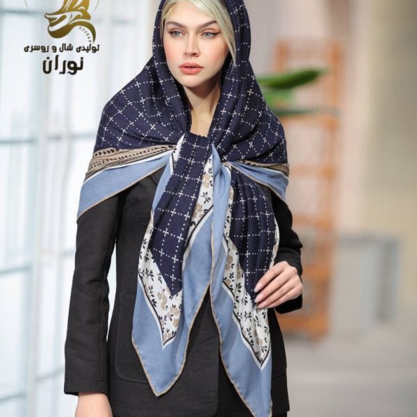 خرید عمده روسری نخی بهاره دست دوز اعلاء - شال و روسری زنانه عمده