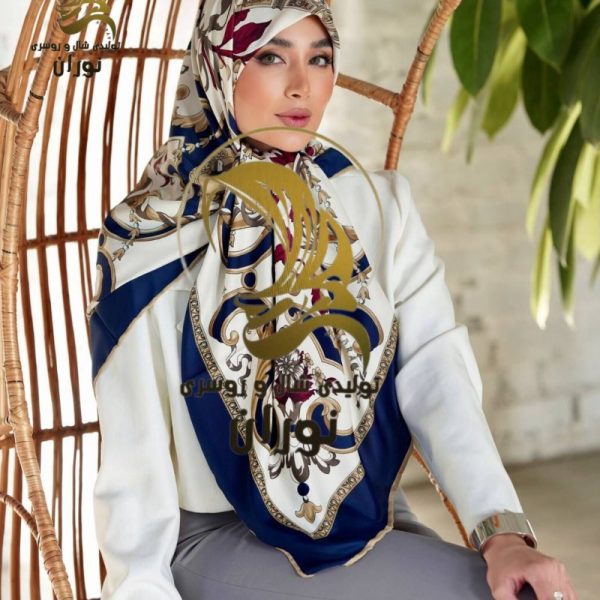 خرید عمده روسری ابریشم توییل دوردست دوز اعلاء - شال و روسری زنانه عمده