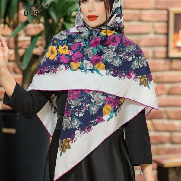 خرید عمده روسری ابریشم توییل دوردست دوز اعلاء - شال و روسری زنانه عمده