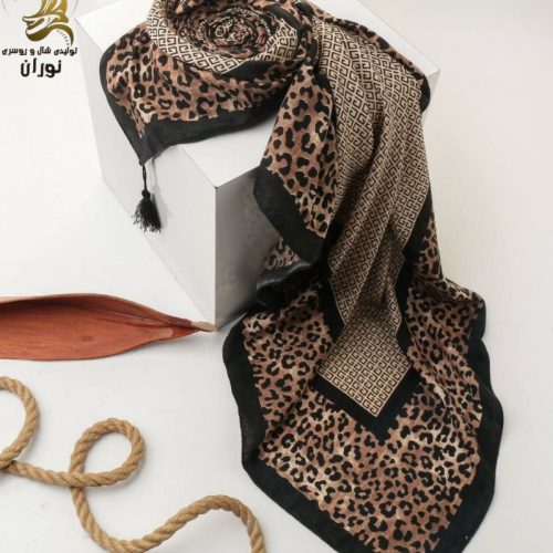 خرید عمده روسری نخی سیااسکارف منگوله دار اعلاء - شال و روسری زنانه عمده