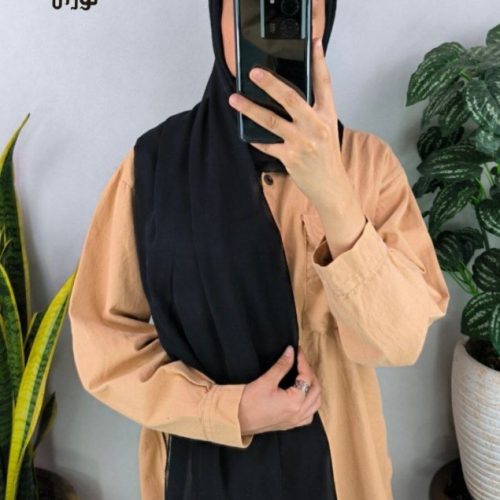 فروش عمده شال حریر کریشه مشکی اعلاء - شال و روسری زنانه عمده