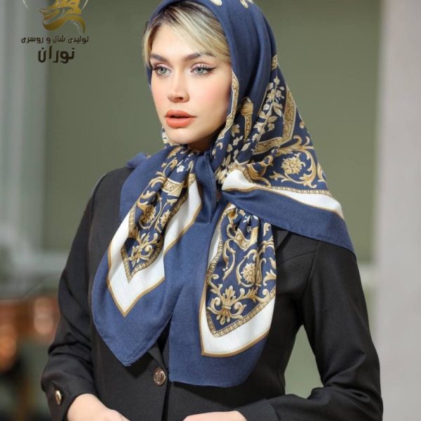 خرید عمده روسری نخی سیا اسکارف اعلاء - شال و روسری زنانه عمده