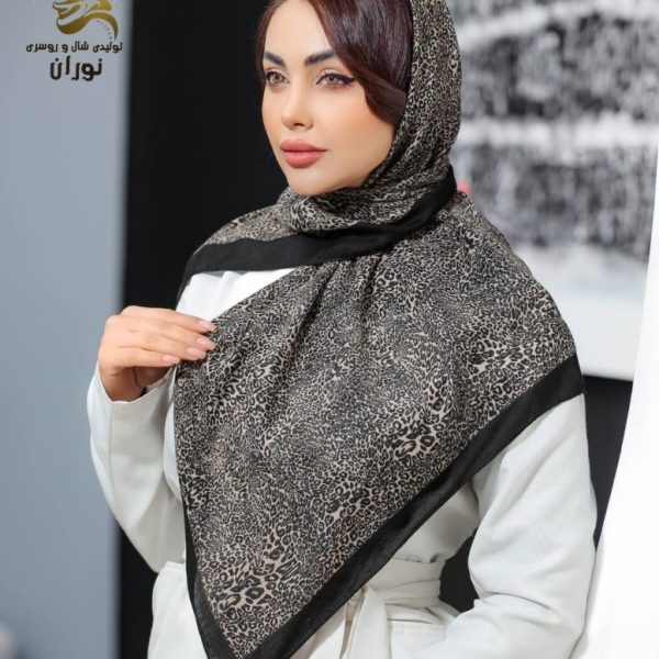 خرید عمده روسری نخی سیا اسکارف اعلاء - شال و روسری زنانه عمده