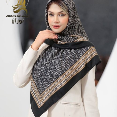 خرید عمده روسری نخی سیا اسکارف اعلاء - شال و روسری زنانه عمده