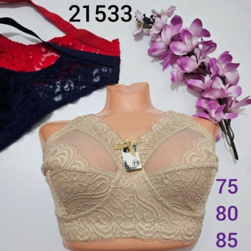 خرید عمده ️سوتین دانتل دالبری بدون فنر ️ کد21533