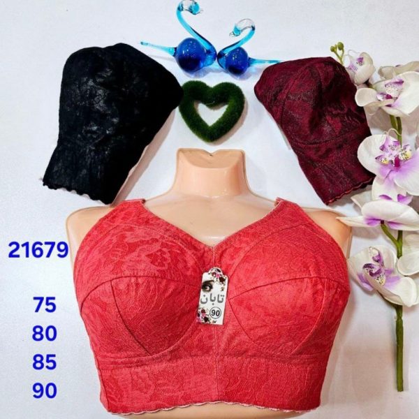 فروش عمده ⚜️سوتین توری زیرنخ کش مخفی اعلاء⚜️ کدa_21679 - سوتین زنانه عمده