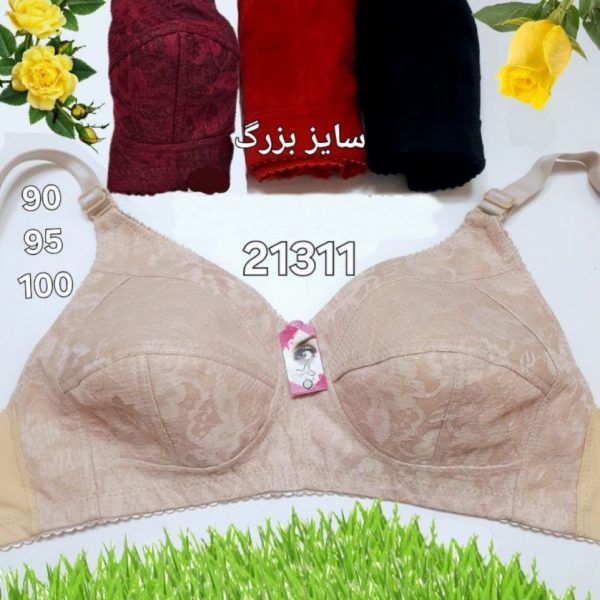 خرید عمده ️سوتین تمام تور زیرنخی طرح مادام سایز بزرگ ️ کد21311 - سوتین زنانه عمده
