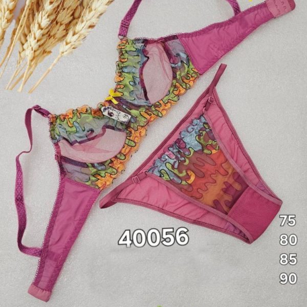 خرید عمده ️ست تورگاز فنردار ️ کدa_40056 - شورت و سوتین زنانه عمده