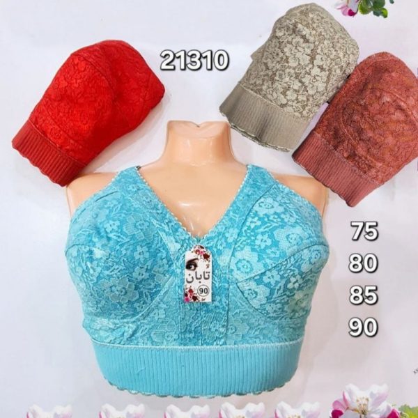 فروش عمده ⚜️سوتین توری زیرنخ کش پهن⚜️ کدb_21310 - سوتین زنانه عمده