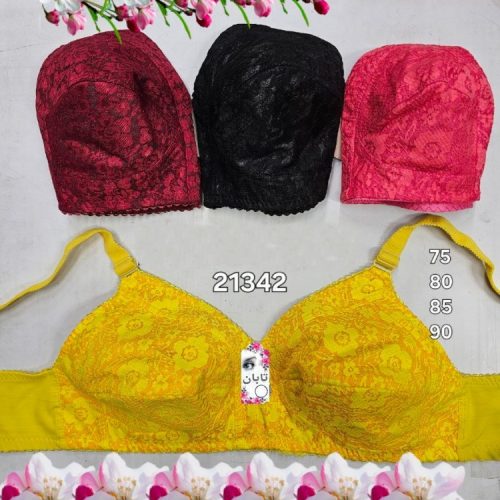 فروش عمده ⚜️سوتین توری زیرنخ باریک⚜️ کدa_21342 - سوتین زنانه عمده
