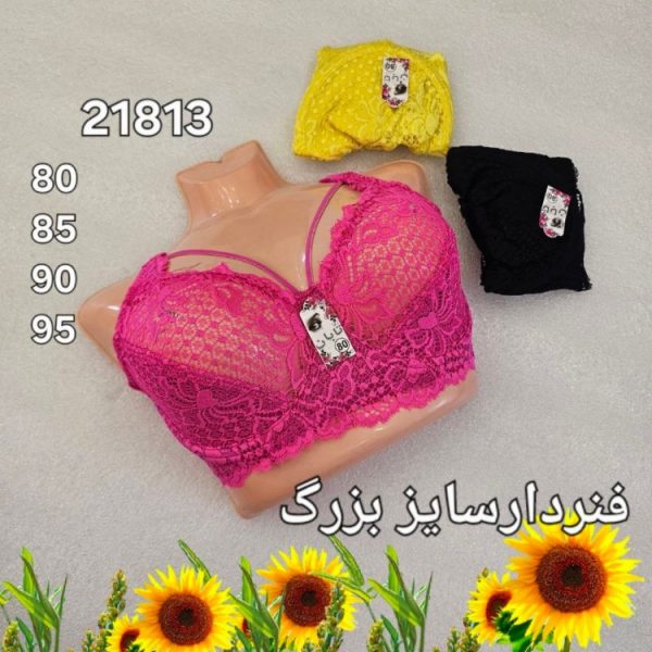 فروش عمده ⚜️سوتین دانتل زیر دالبری فنردار⚜️ کدb_21813 - سوتین زنانه عمده