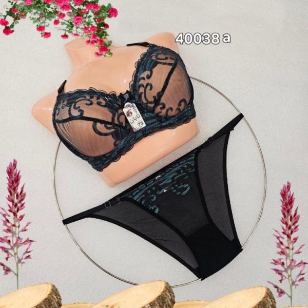 خرید عمده ️ست تورگاز فنردار ️ کدa_40038 - شورت و سوتین زنانه عمده