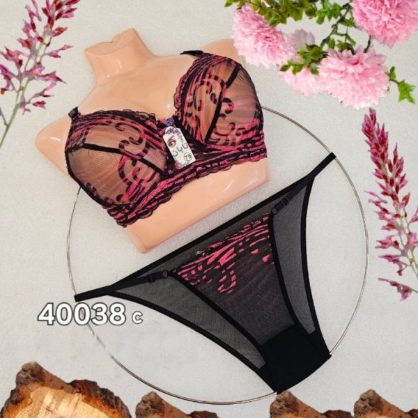 خرید عمده ️ست تورگاز فنردار ️ کدb_40038 - شورت و سوتین زنانه عمده